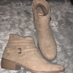 Tan ankle booties